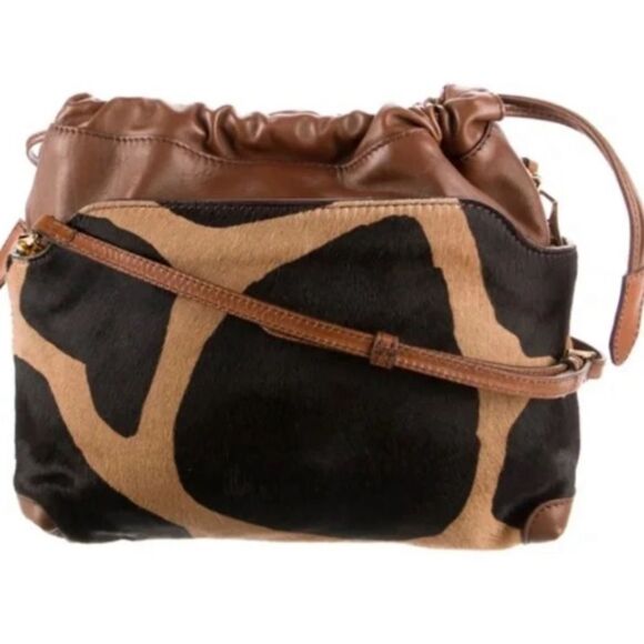 🌺 Burberry Prorsum🌺 Runway Ponyhair Leather Trim Crossbody Bag #mobwife 💃💃 - Picture 10 of 10